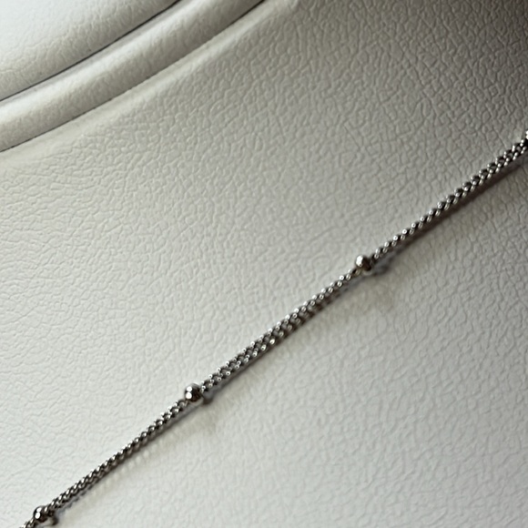 Vintage 925 sterling silver 16 inch chain Saturn style w/ beads - Picture 5 of 5